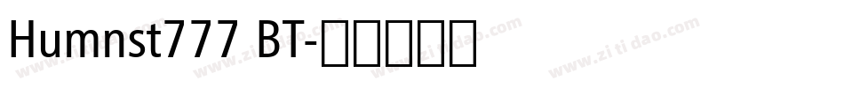 Humnst777 BT字体转换